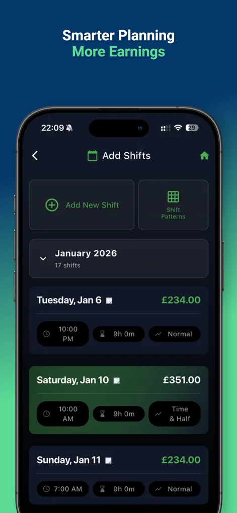 Overtime Live - Shift Tracker - Finance App | MWM
