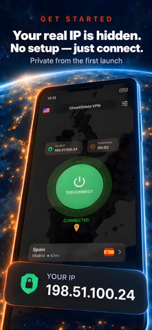 GhostShield VPN: Fast & Secure Screenshot 3 of 5