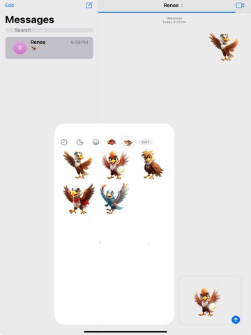 Daring Eagle Stickers iPad screenshot