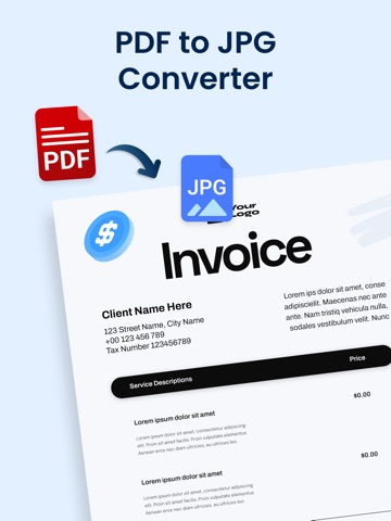 PDF to JPG Converter - JPEG iPad screenshot