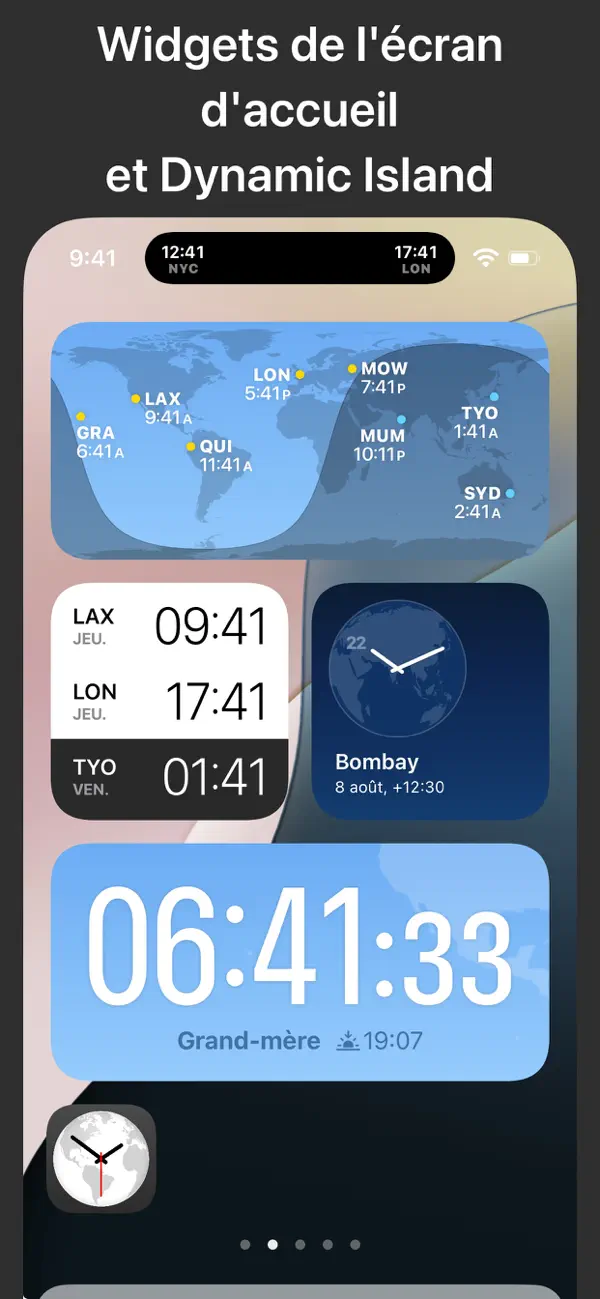 Screenshot #2 pour Horloge Mondiale Widgets