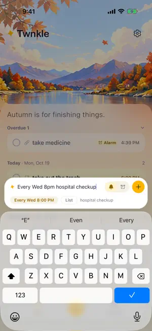 Twnkle: Reminders & Alarms screenshot 2