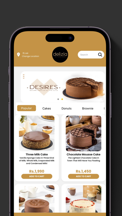 Delizia App Screenshot