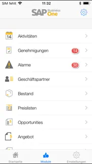 sap business one iphone bildschirmfoto 1