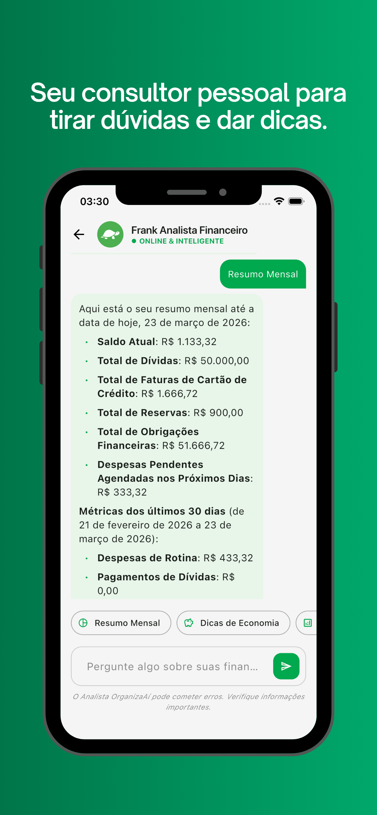 Organizeai: Gestão Financeira screenshot 8