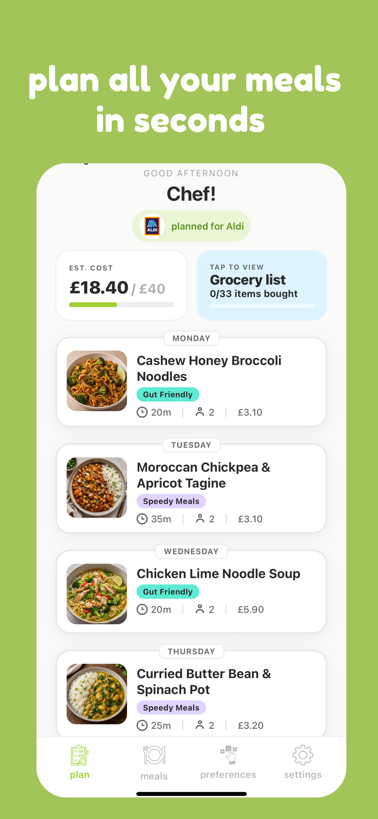 mise - meal planner