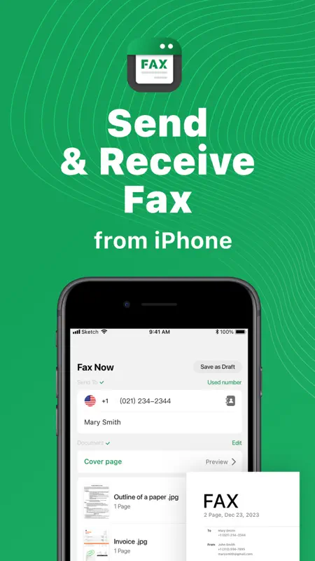 Tiny Fax: Send Fax From iPhone screenshot 1 of 8