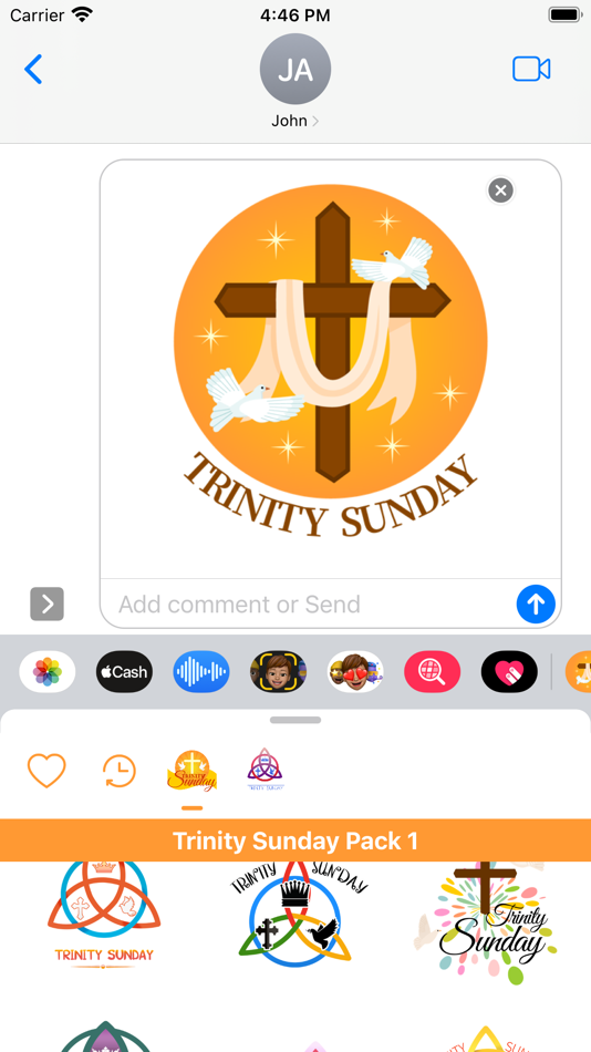 #2. Trinity Sunday Stickers (iOS) By: Ankur Meghani