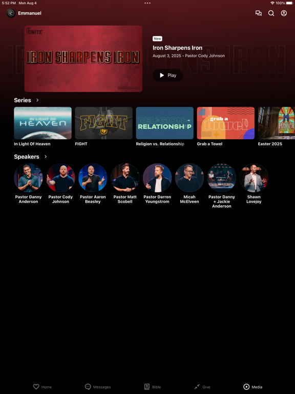 Emmanuel Church iPad screenshot 4 - Lifestyle app