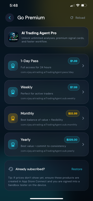 AI Trading Agent Screenshot 8 of 8