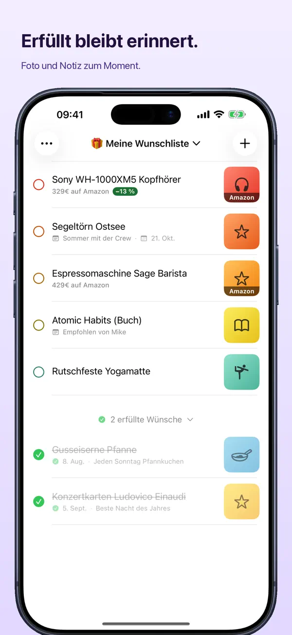Wishfullist – Wunschliste iPhone App Screenshot 5 – Lifestyle
