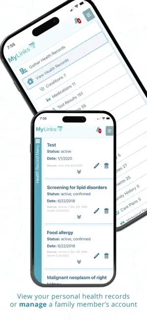 MyLinks Personal Health Record screenshot 2