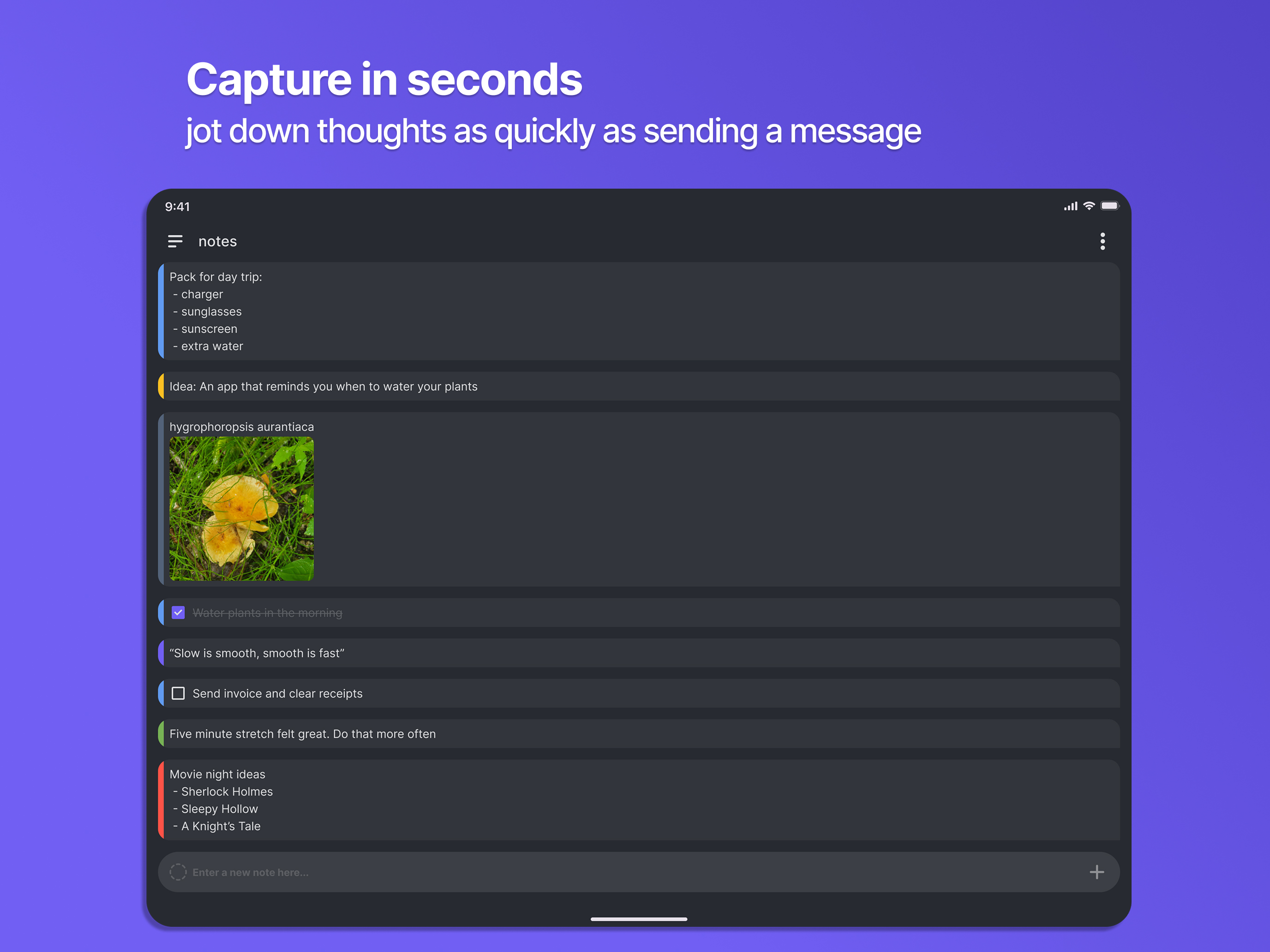 Notestream: Fast Notes to Self
