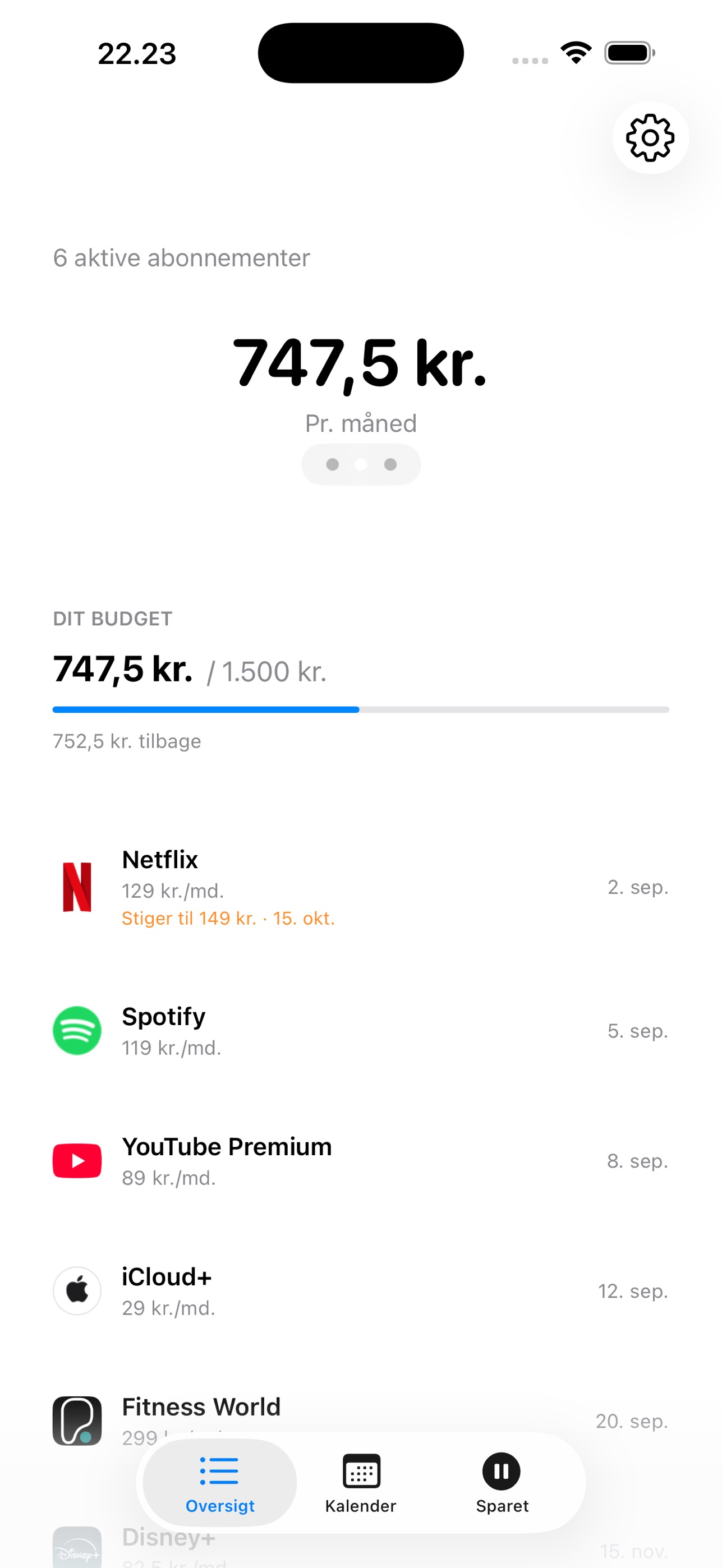 Screenshot 1 of Sub3udget
