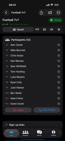TeamUp Live: Match Logger Screenshot 4 of 9