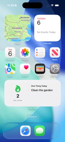 Task One: One Thing Today Screenshot 4 of 4