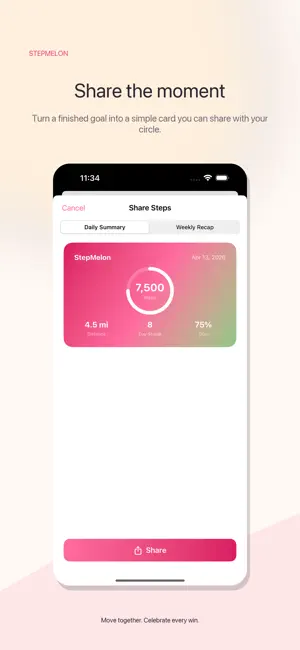 StepMelon: Pedometer & Steps screenshot 4