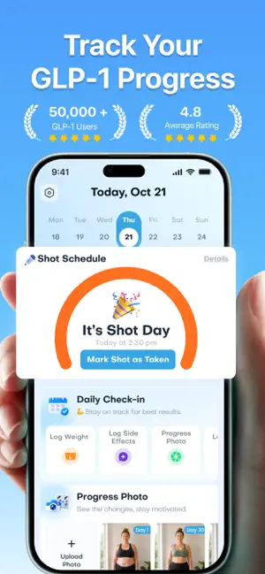 GLP 1 Shot Tracker - ShotPilot screenshot 1