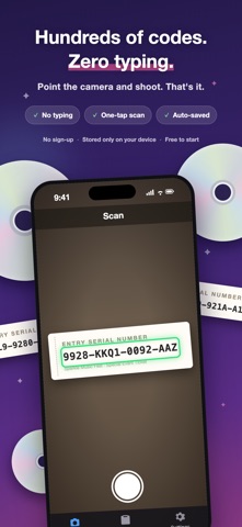 SerialSnap - Scan & Copy Codes Screenshot 1 of 6