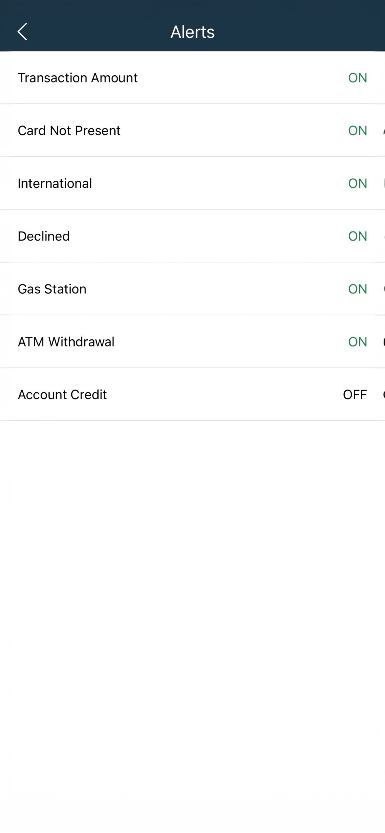 Screenshot 3 of AZFCU Business Card Controls