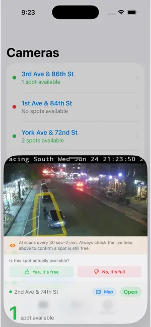 ParkSignal NYC iPhone screenshot 2