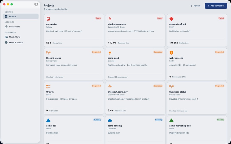 SquawkBar: Dev & Deploy Status screenshot 8