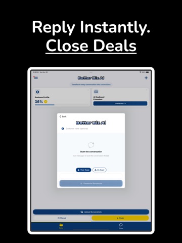 Better Biz Ai iPad screenshot