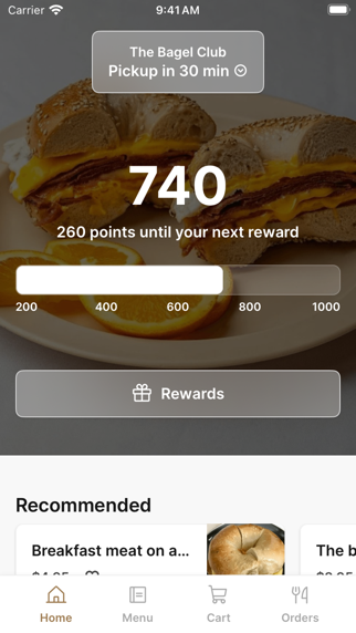 The Bagel Club iPhone screenshot 1 - Food & Drink app