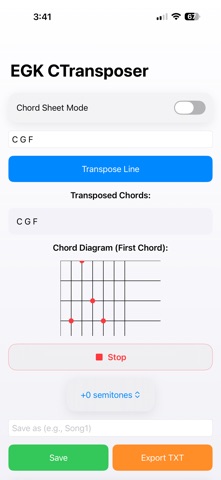 EGK CTransposer screenshot