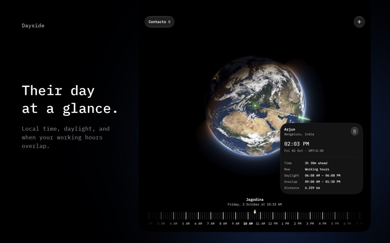 Dayside: World Clock & Globe screenshot 2