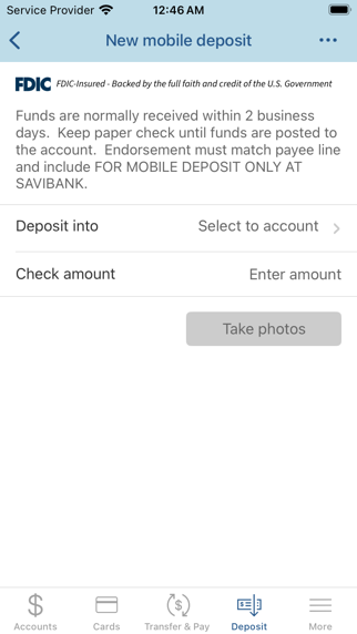 SaviBank - The Wise Choice Screenshot