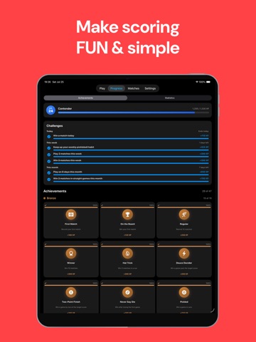 Pickleball Scoreboard: Track iPad screenshot