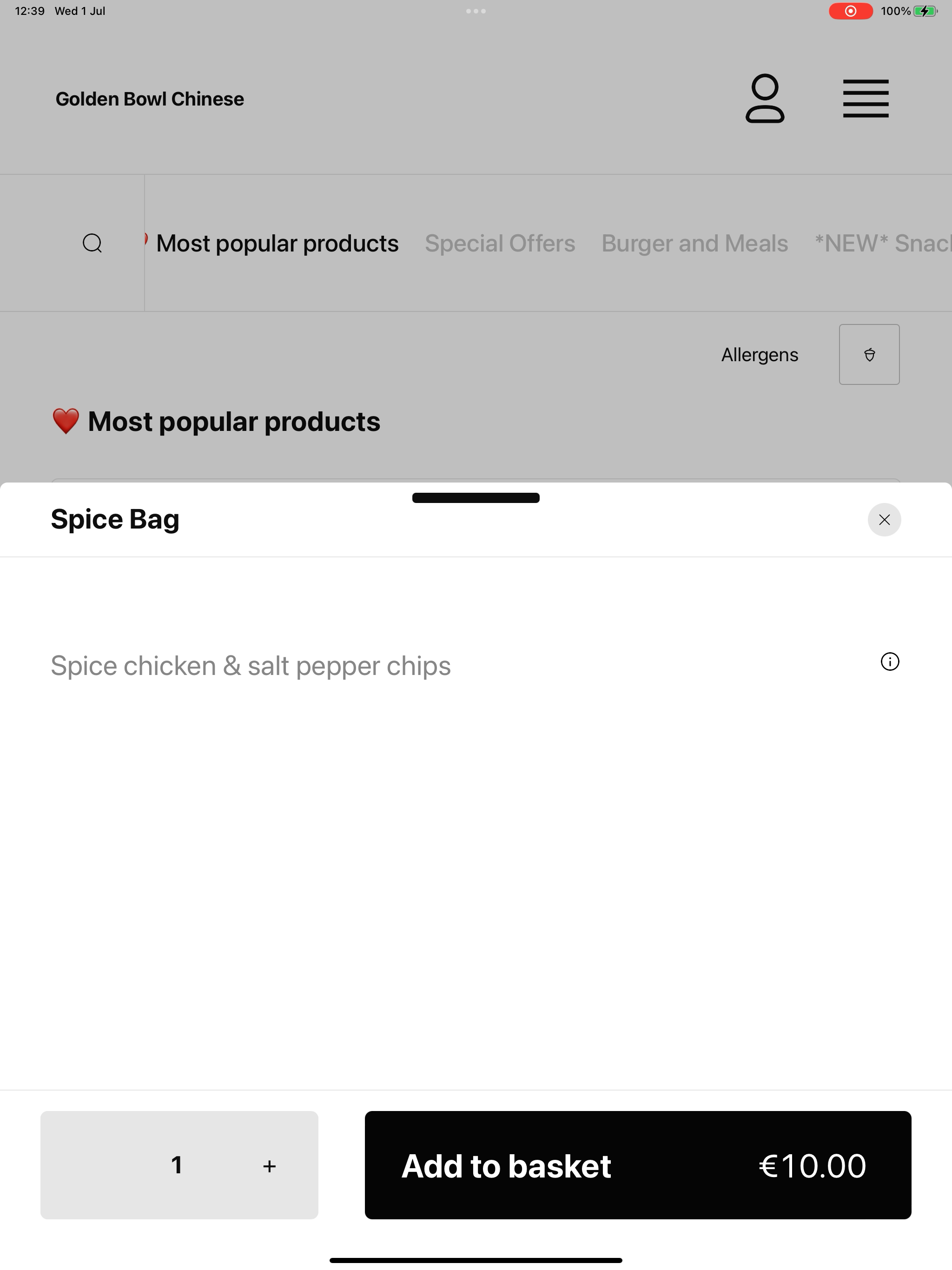 Golden Bowl Chinese Takeaway screenshot 7