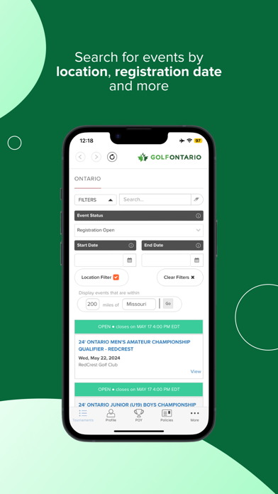 Golf Ontario Screenshot