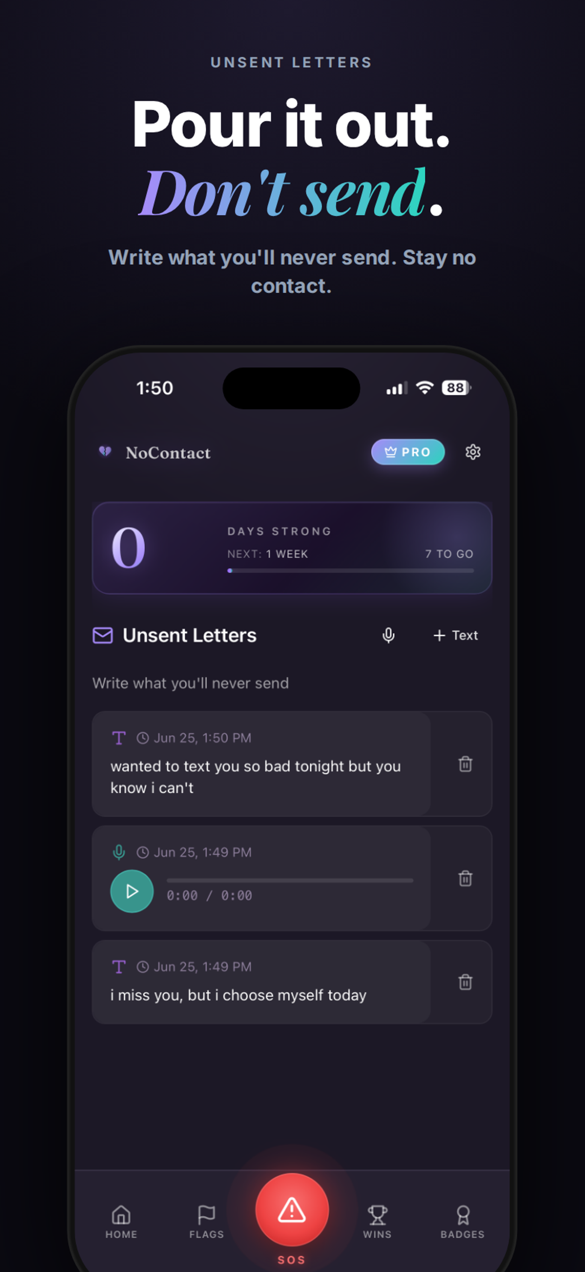 No Contact: SOS for Breakups screenshot 5