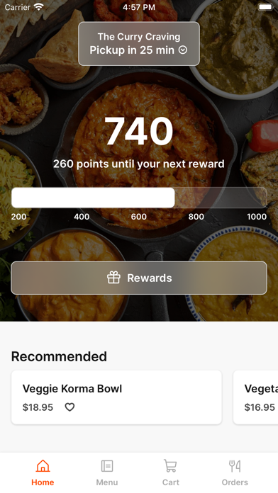 The Curry Craving app screenshot