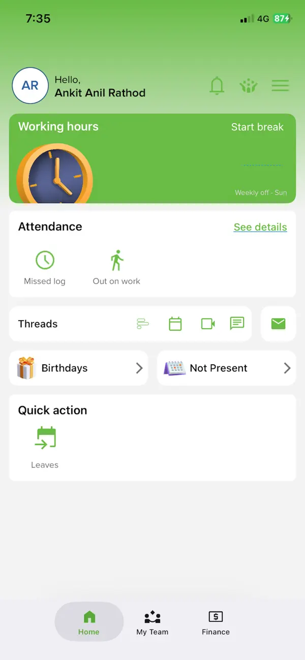 Screenshot #1 pour Sankalp Employee Hub