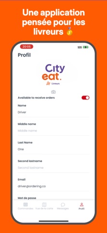 City-Eat Livreur iPhone screenshot