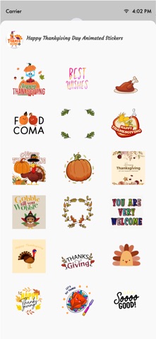 Animated Thanksgiving Day! iPhone screenshot