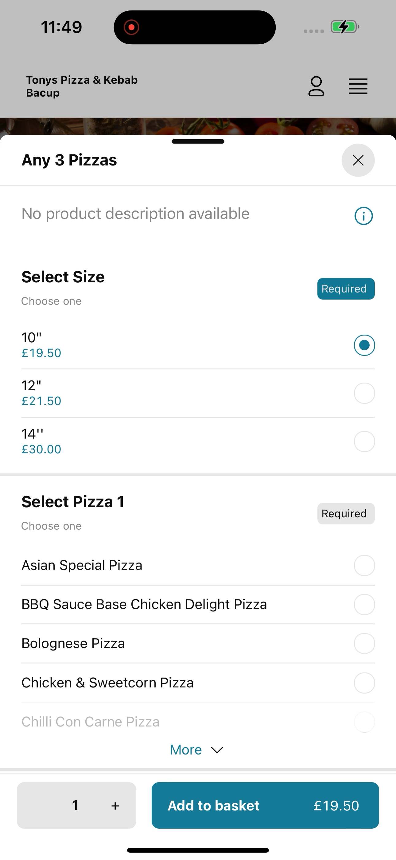Tonys Pizza & Kebab Bacup screenshot 8