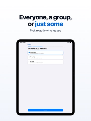 Export Contacts to CSV & Excel iPad screenshot
