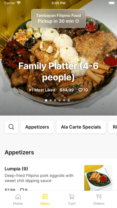 Tambayan Filipino Food iPhone screenshot 2 - Food & Drink app