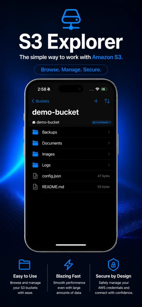 Screenshot #1 pour S3 Explorer – AWS File Browser