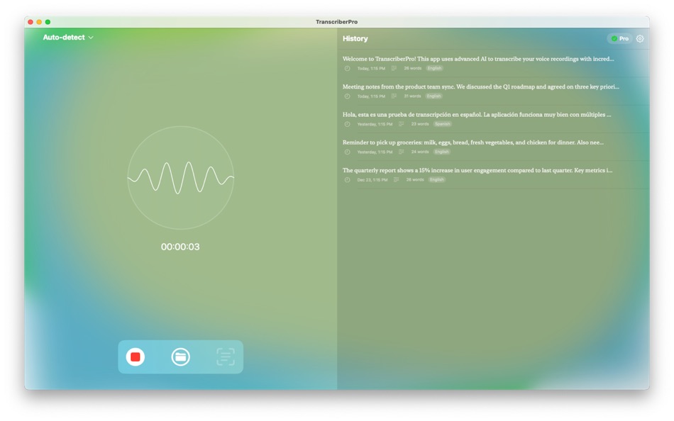 #1. TranscriberPro (macOS) Ved: HRVOJE BAIC