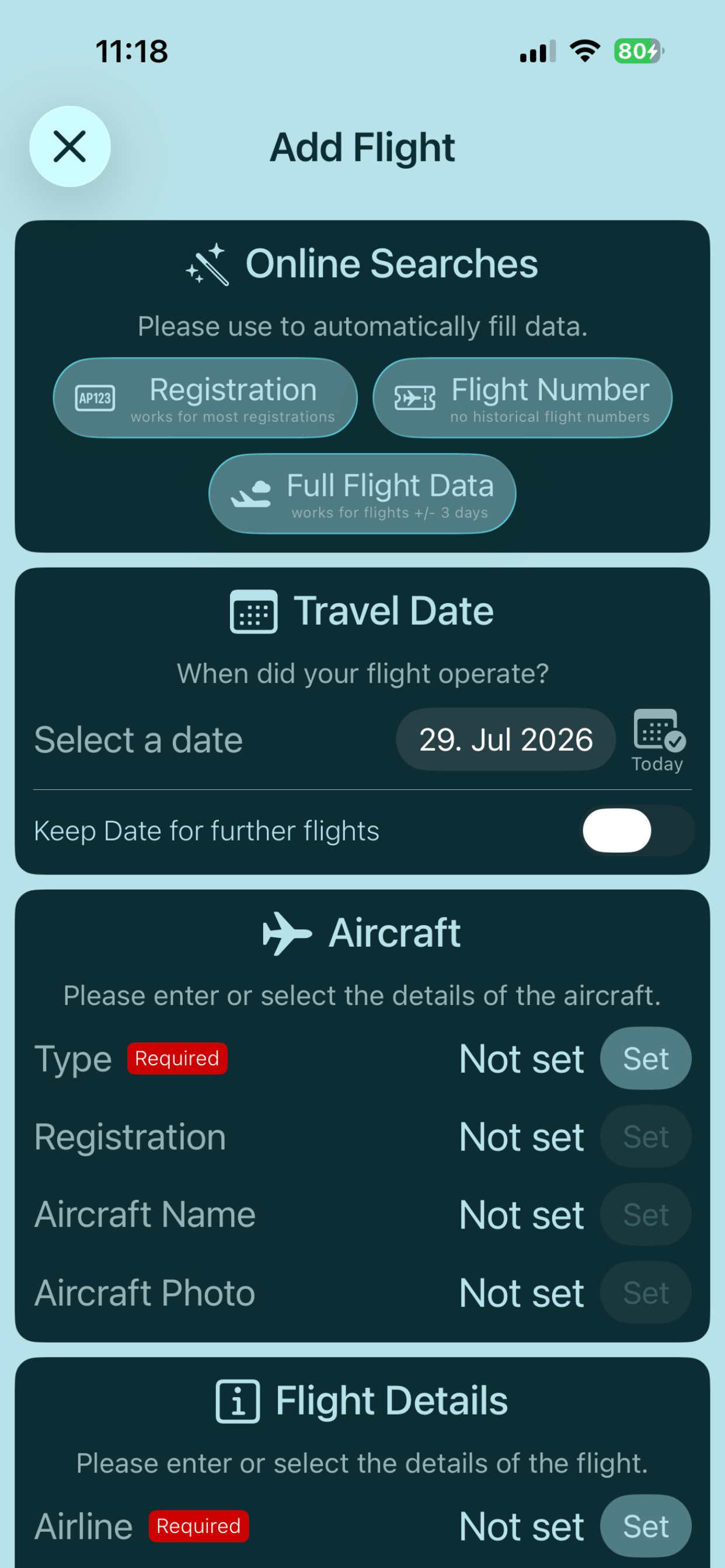 PaxLog - Flight Logbook screenshot 2