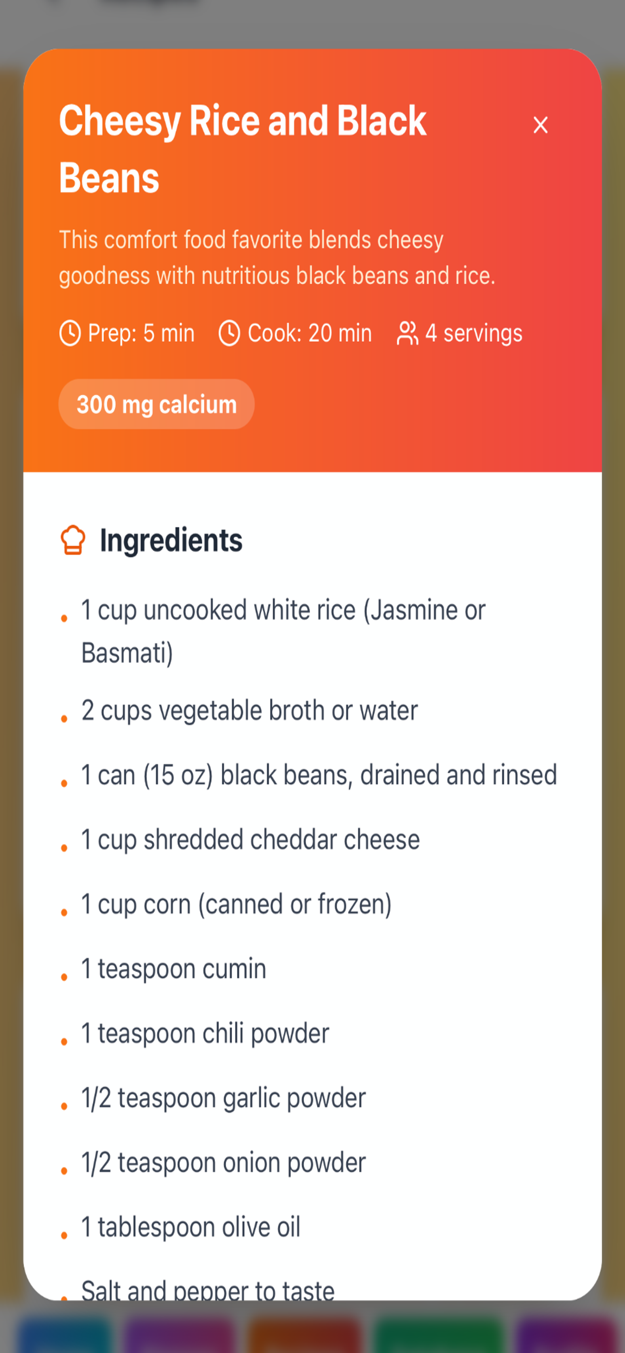 Calcium From Foods