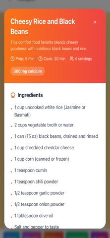 Calcium From Foods: Tracker Screenshot 3 of 7