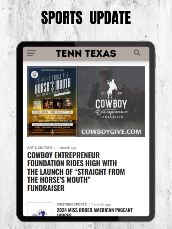 TENN TEXAS iPad screenshot 5 - Lifestyle app