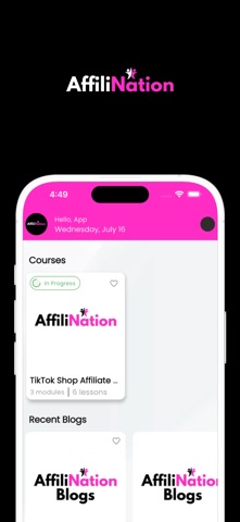 Affilination screenshot