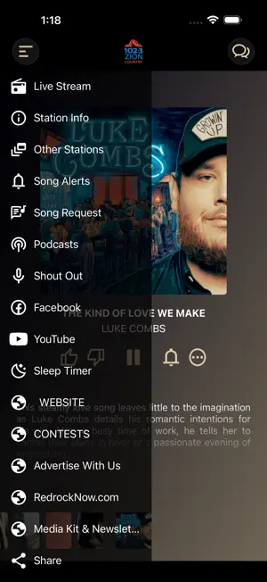 ZION Country 1023 - KUTQ screenshot 2
